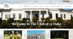 Desktop Screenshot of 12oaksgolfclub.com